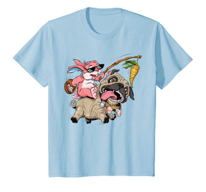 Funny Easter Bunny Pug T Shirt for Boys Girls Toddlers Kids