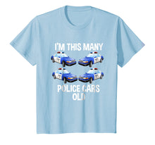 Load image into Gallery viewer, Birthday Shirt For Boys 4 I'm This Many Police Cars Old
