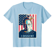 Load image into Gallery viewer, Notorious RBG I Dissent tshirt American Flag
