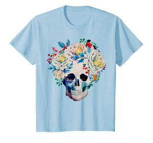 Floral Skull T Shirt Women Graphic Tshirt Women Men Kids