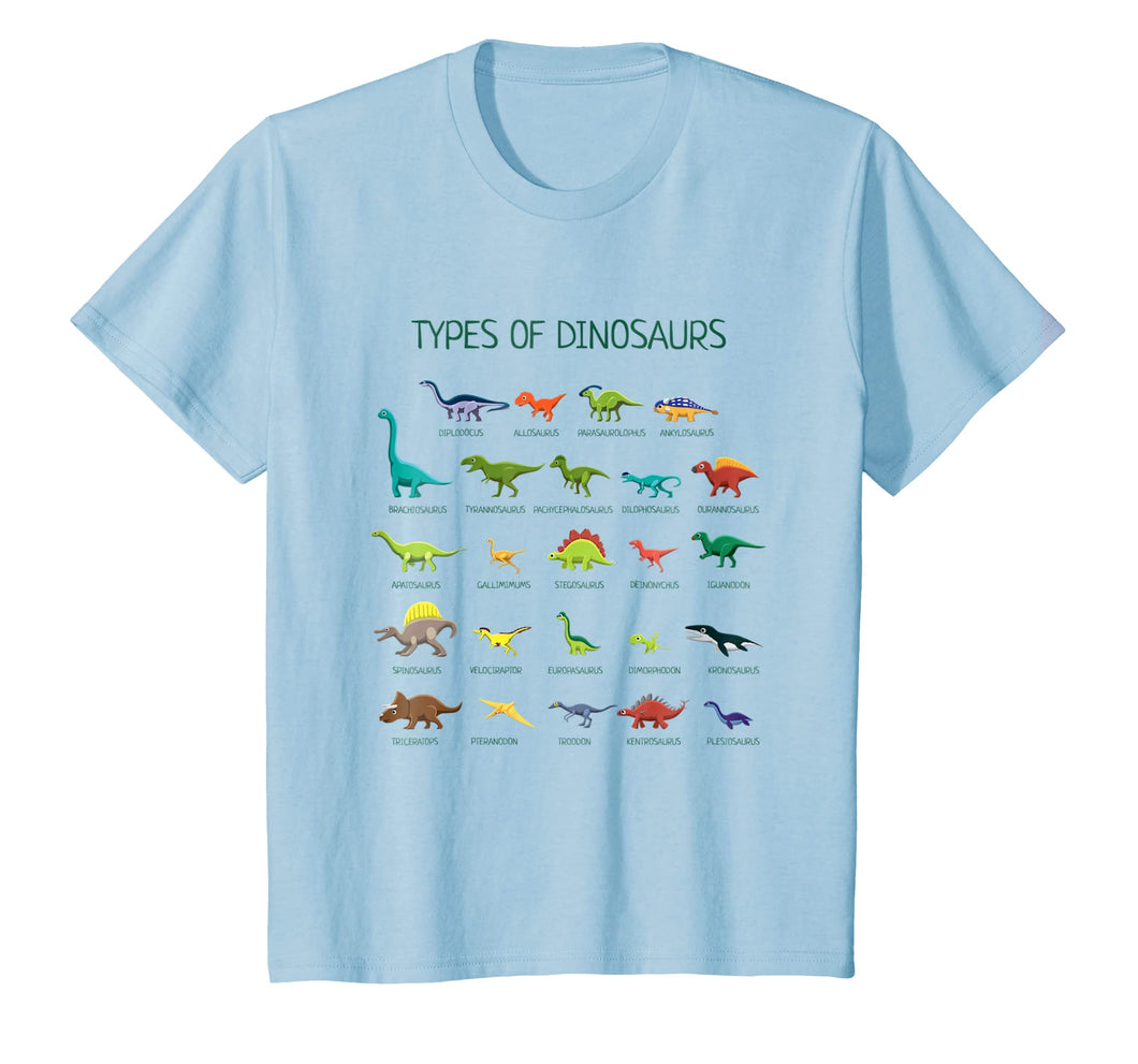 Types Of Dinosaurs T-Shirt Cute Dinosaur Tee