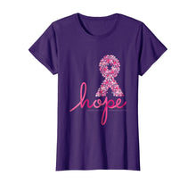 Load image into Gallery viewer, Hope Breast Cancer Awareness Shirt Pink Flowers Ribbon
