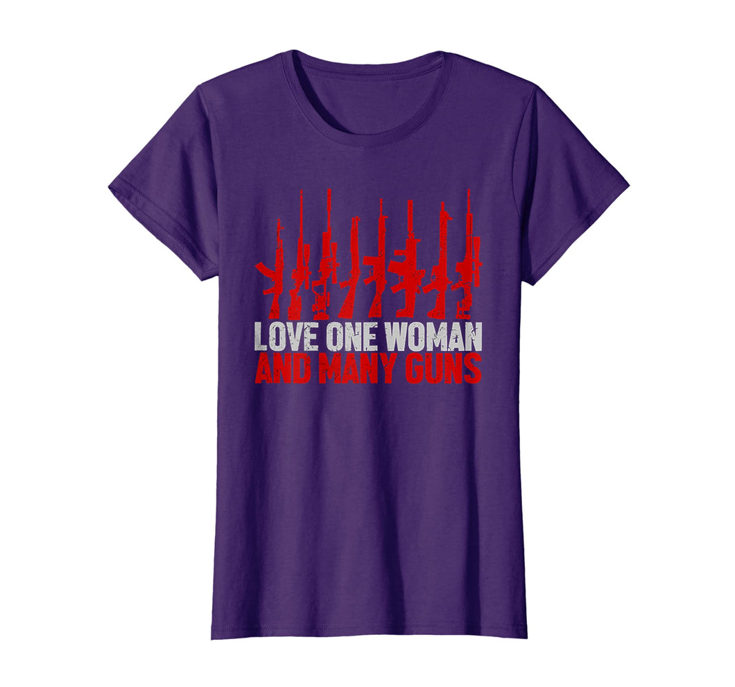 Love One Woman And Many Guns Tshirt - Funny Gift