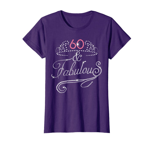 Womens 60 & Fabulous 1959 60th Diamond Shine Birthday gift T-Shirt