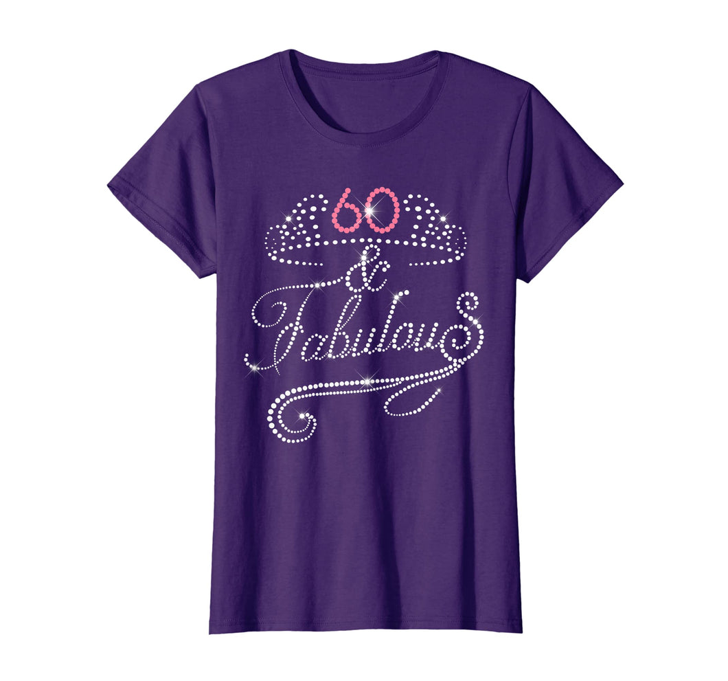 Womens 60 & Fabulous 1959 60th Diamond Shine Birthday gift T-Shirt