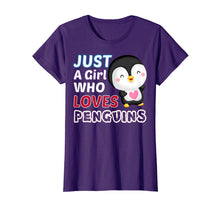 Load image into Gallery viewer, Just A Girl Who Loves Penguins T-Shirt Gift For Women

