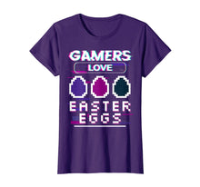 Load image into Gallery viewer, PIXEL GAMERS LOVE EASTER EGGS EGG HUNTING VIDEO GAME T-SHIRT
