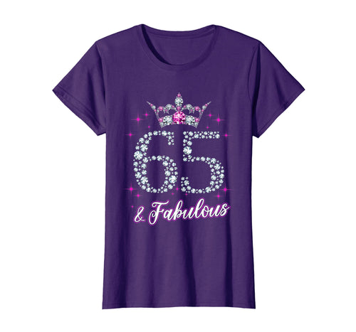 Womens 65 And Fabulous 1954 65Th Birthday Gift T-Shirt