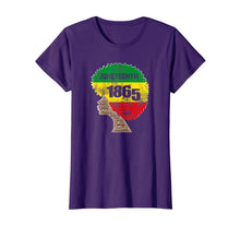 Load image into Gallery viewer, Juneteenth African American Flag Melanin Afro Artwork Women T-Shirt
