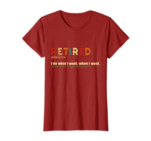 Load image into Gallery viewer, Retired. definition-Funny Retirement Gift Tshirt
