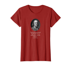 Ben Franklin and Quote About Beer T-Shirt