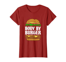 Load image into Gallery viewer, Funny Body By Burger Hamburger Gym T Shirt

