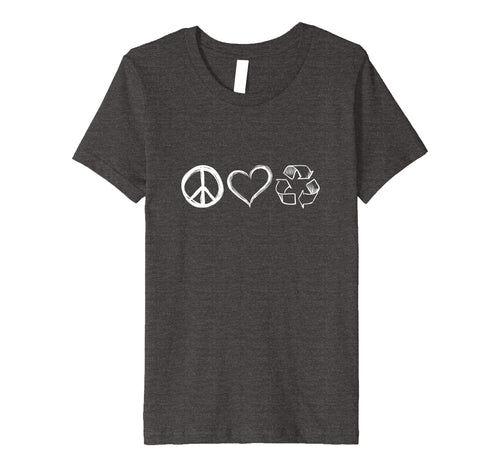 Peace Love Recycle Earth Day 2019 Tshirt for Men Women Kids
