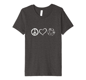Peace Love Recycle Earth Day 2019 Tshirt for Men Women Kids