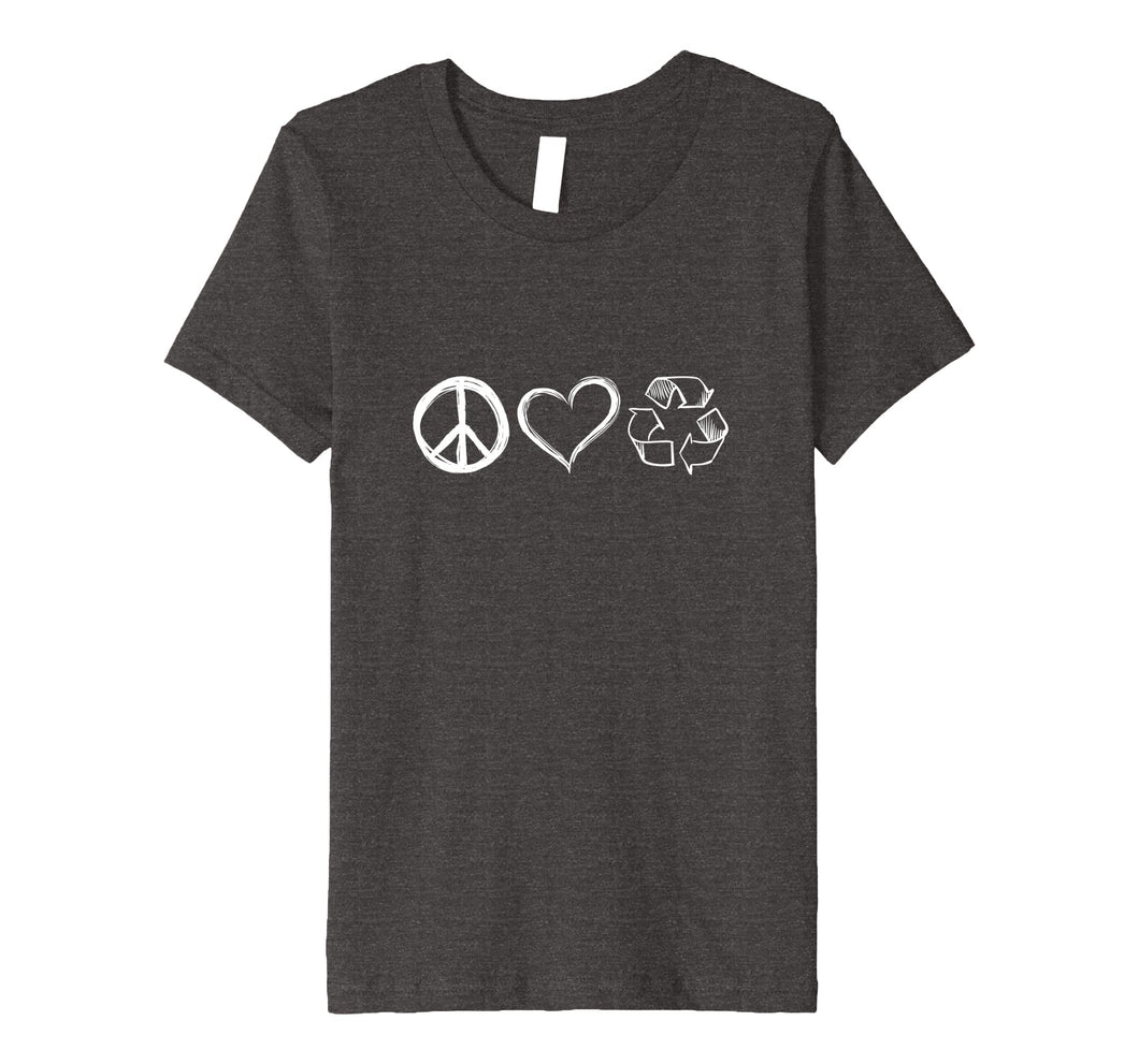 Peace Love Recycle Earth Day 2019 Tshirt for Men Women Kids