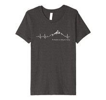 Load image into Gallery viewer, The Mountains are calling and I must go heart beat tshirt
