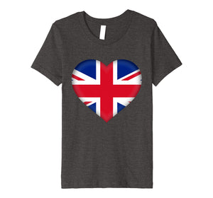 I Love United Kingdom UK T-Shirt | British Flag Heart Outfit