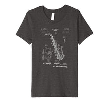 Load image into Gallery viewer, Vintage Patent Print Saxophone Player T-Shirt

