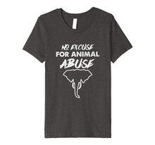 Load image into Gallery viewer, Elephant t Shirt 4 Men &amp; Women No Excuse for Animal Abuse
