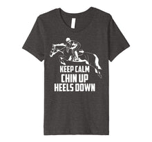 Load image into Gallery viewer, Keep Calm Chin Up Heels Down Equestrian Horse Jumping Gift
