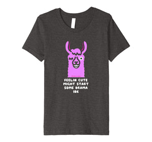 Feeling Cute Might Start Some Drama IDK Llama Shirt