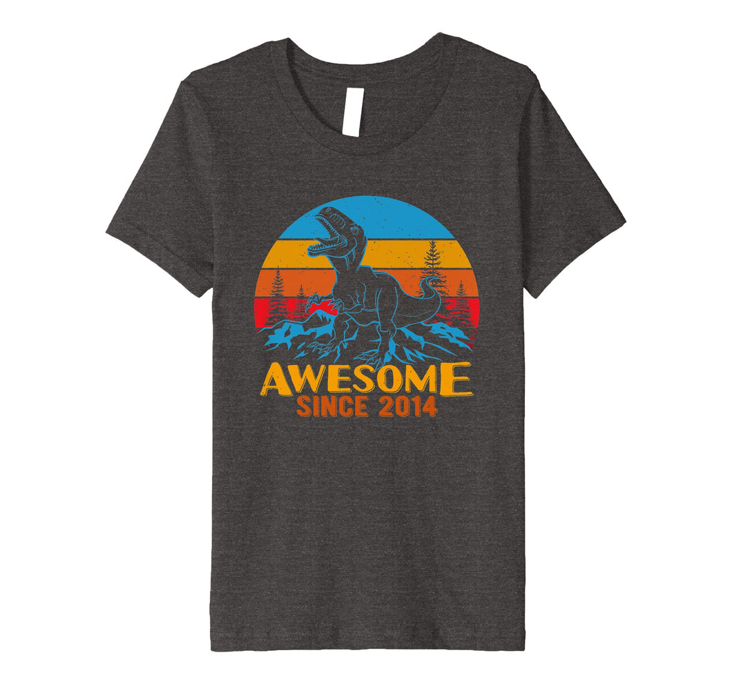 Kids 5th Birthday Gift Shirt Dinosaur 5 years Old Tshirt