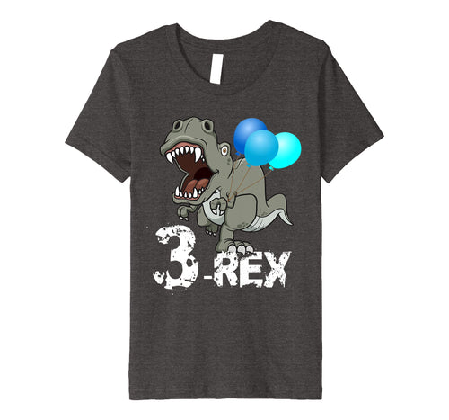 Kids 3rd Birthday (3 year Old) Dinosaur 3-Rex (T-Rex) Shirt Boy