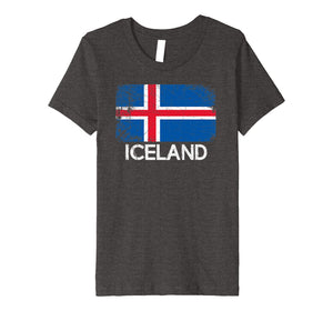 Icelandic Flag T-Shirt | Vintage Made In Iceland Gift