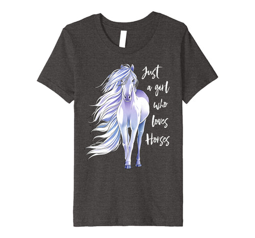 Just A Girl Who Loves Horses Shirt Horse Riding Women Gifts