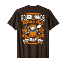 Load image into Gallery viewer, ROUGH HANDS FARMER TANS Funny Farmers Farming T-Shirt Back

