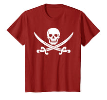 Load image into Gallery viewer, Jolly Roger Pirate Swords Skull Crossbones Costume Shirt

