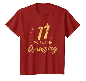 11th Birthday Shirt for Girl, 11 and Amazing Gifts T-Shirt