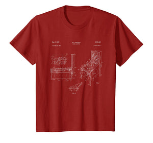 Classic Retro Pinball T-shirt - Pinball Patent - Gift