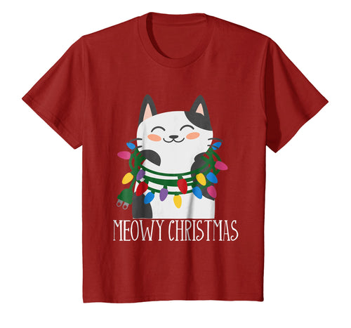 Meowy Christmas Holiday Tshirt - Funny Merry Catmas Tee