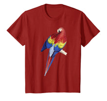 Load image into Gallery viewer, Parrot T-shirt, Scarlet Macaw Tee Jungle Bird Lover Tee
