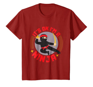 It's Ok I'm A Ninja - Cool Ninja Warrior Funny Gift T Shirt