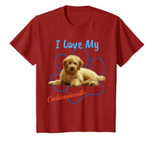 Load image into Gallery viewer, I Love My Goldendoodle Best Dog Lover Paw Print T-Shirt!
