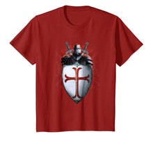 Load image into Gallery viewer, Knights Templar Flag Helmet Cross Sword Gift Shirt
