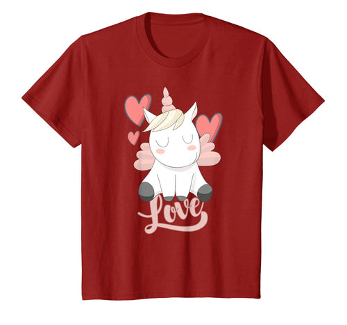 Unicorn Love Heart Valentine's Day Shirt for Women Girls T-Shirt-792655