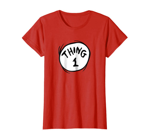 Dr. Seuss Thing 1 Emblem RED T-shirt