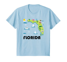Load image into Gallery viewer, Florida State Home T-shirt Vintage Map Tourist Tee Shirt
