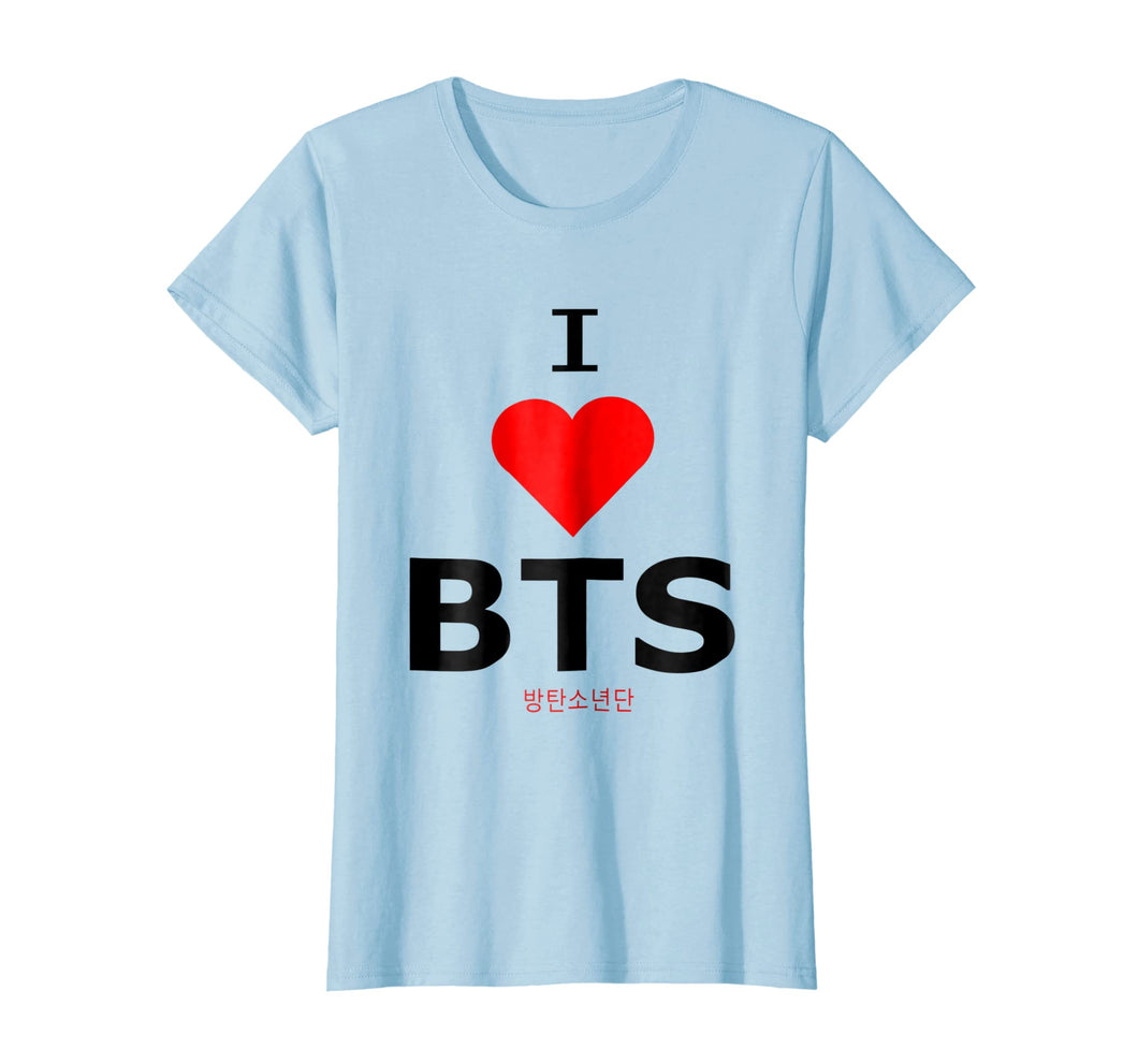 I LOVE BTS T SHIRT BOY BAND FAN SHIRT HEART T-SHIRT