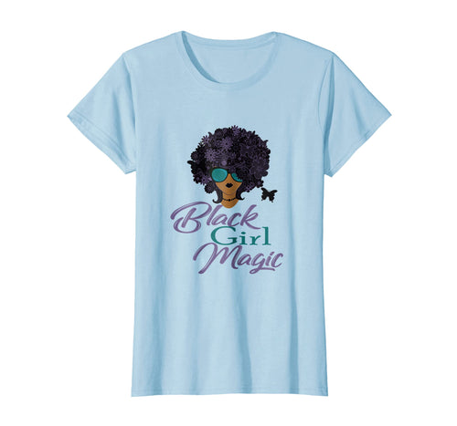 Womens Black Girl Butterfly Melanin Magic Birthday T-Shirt