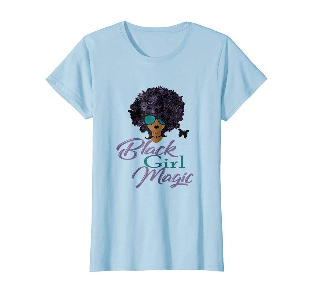 Womens Black Girl Butterfly Melanin Magic Birthday T-Shirt