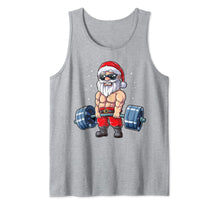 Load image into Gallery viewer, Santa Weightlifting Christmas Fitness Gym Deadlift Xmas Men Tank Top
