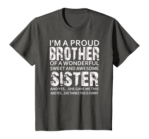 Funny Gift for Brother From Awesome Sister T-Shirt Birthday