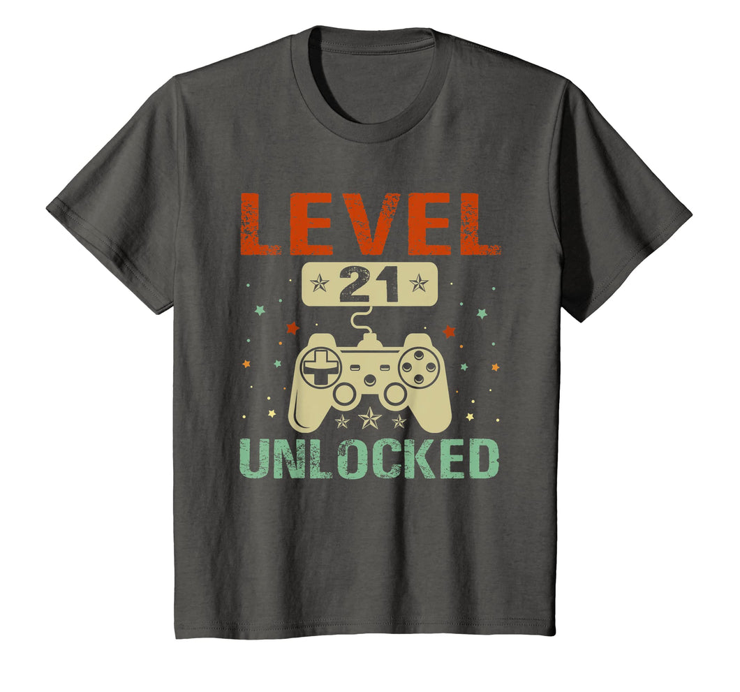 Level 21 Unlocked Shirt Funny Video Gamer 21st Birthday Gift