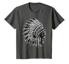 Load image into Gallery viewer, NATIVE AMERICAN BIG CHIEF SKULL HEAD DRESS UNISEX TEE SHIRT
