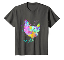Load image into Gallery viewer, Chicken T-Shirt, Watercolor Splash Love Chickens Tee Shirt
