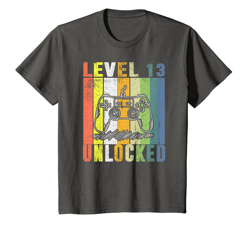 Level 13 Unlocked T-Shirt 13th Video Gamer Birthday Gift
